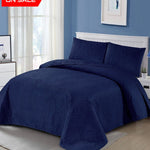 Blue Luxury - Bedspread 3Pc Quilts & Comforters
