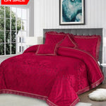 Bridal Velvet Emboss Bed Sheet Set 5 Pcs Design H12 Sheets