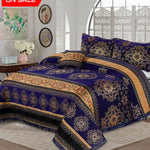 Bridal Velvet Jaccard Bed Sheet Set 4 Pcs Design Ak04 Sheets
