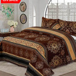 Bridal Velvet Jaccard Bed Sheet Set 4 Pcs Design Ak05 Sheets