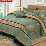 Bridal Velvet Jaccard Bed Sheet Set 4 Pcs Design Ak06 Sheets