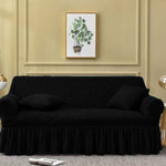 Bubble Mesh Quilted Sofa Cover﹙Black﹚ Quilts & Comforters