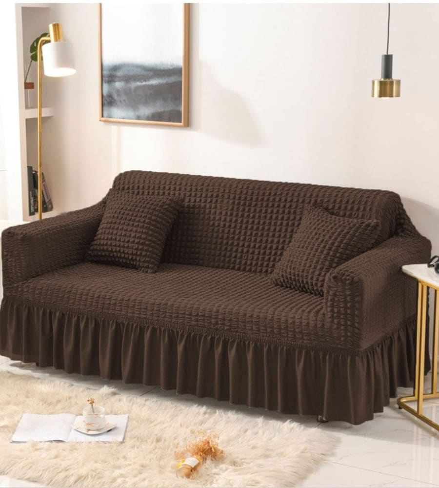 Bubble Mesh Quilted Sofa Cover﹙Chocolate﹚ Quilts & Comforters