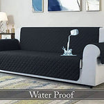 Waterproof Cotton Quilted Sofa Cover ﹙ Black ﹚ Quilts & Comforters