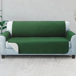 Cotton Quilted Sofa Cover ﹙ Green ﹚ Quilts & Comforters