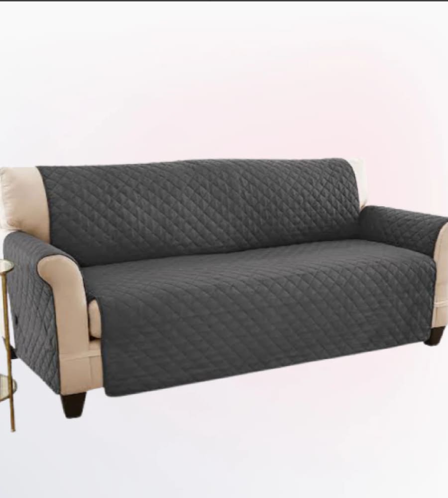 Cotton Quilted Sofa Cover﹙ Grey ﹚ Quilts & Comforters