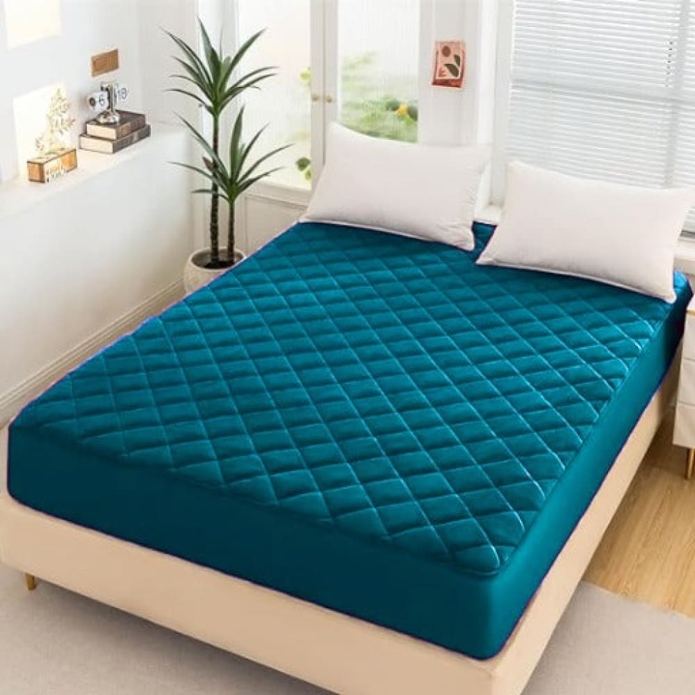 Cotton Quilted Water Proof Mattriss Protector﹙ Zinc Color ﹚ Mattress Protectors