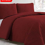 Dark Meron Bedspread Set 3 Pcs D-B01 Quilts & Comforters