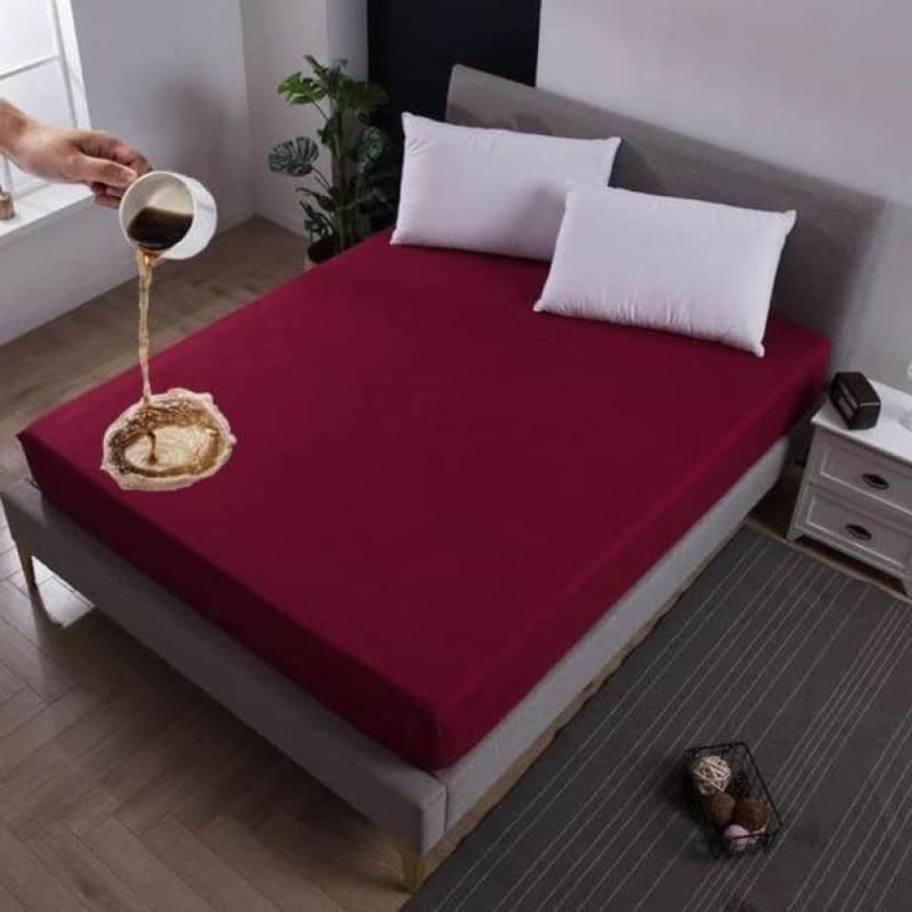 Single Bed Terry Towel Plain Waterproof Mattress Protector Protectors