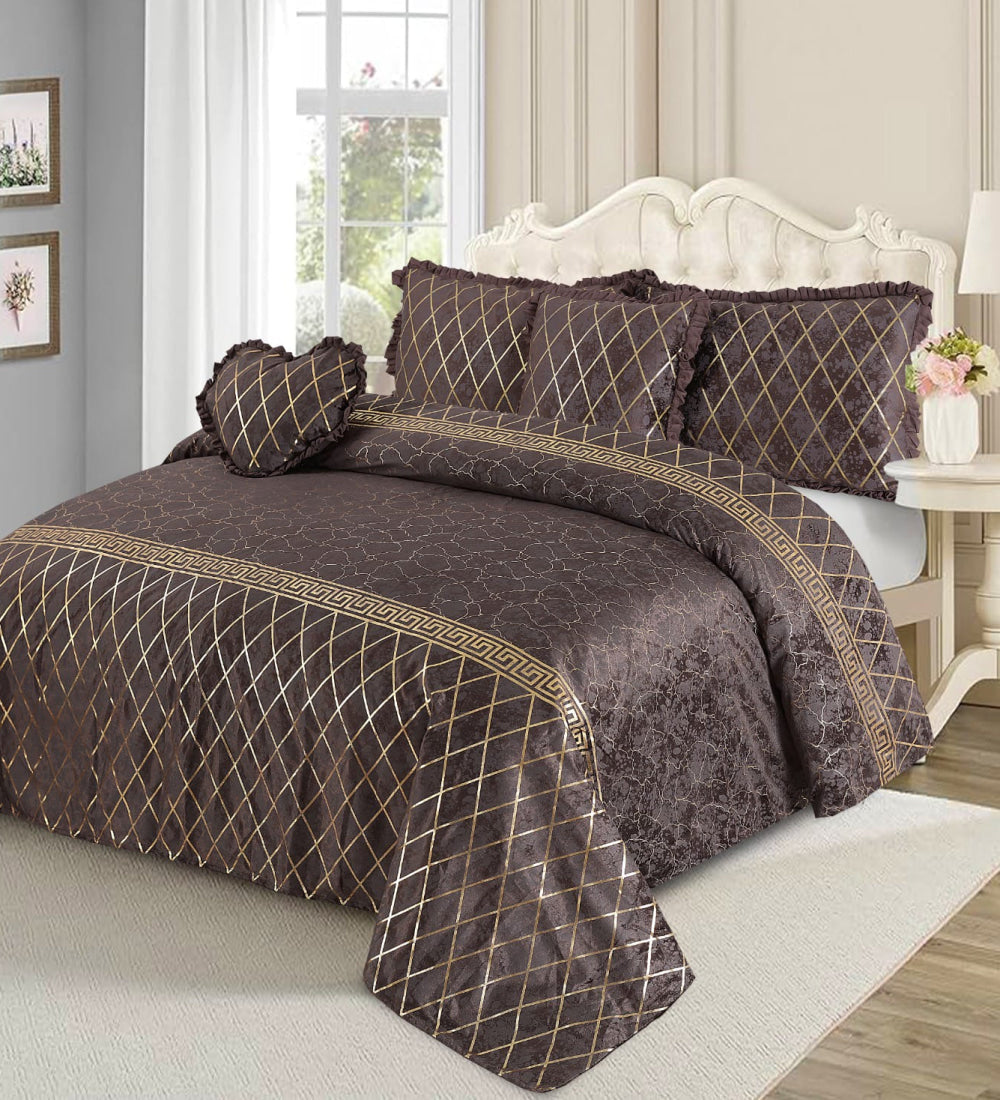 Mardian 5pc Fancy Plated Bedsheet Set 1912 Bed Sheets