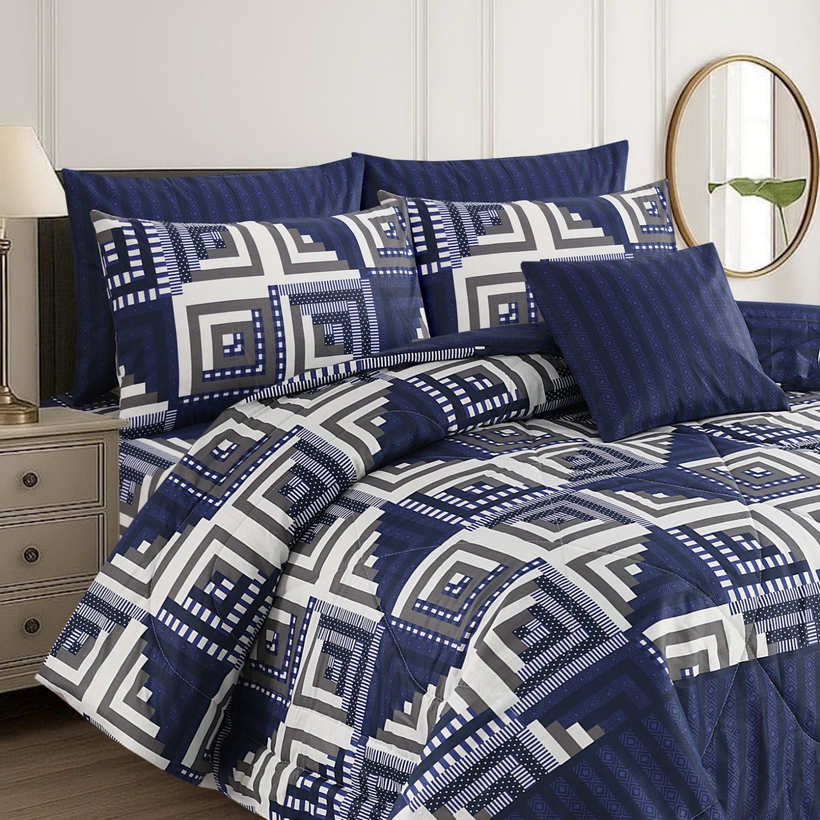 Cotton 7 Pcs  Comforter Set S-41