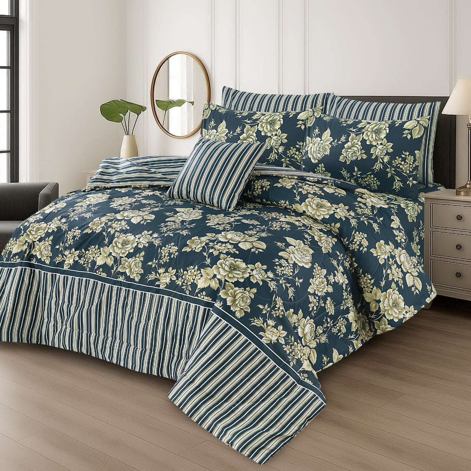 Cotton 7 Pcs  Comforter Set S-44