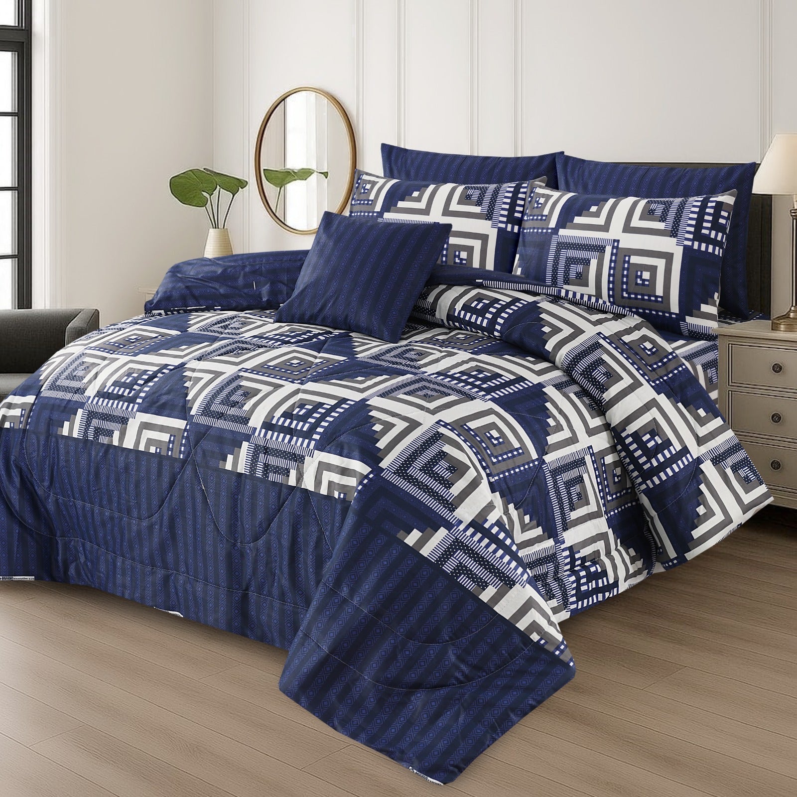 Cotton 7 Pcs  Comforter Set S-41