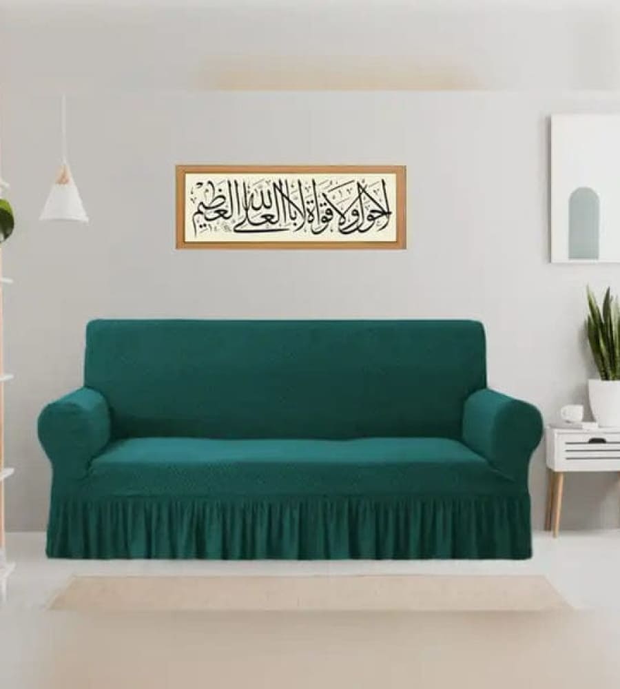 Turkish Style Sofa Cover Dark Green Quilts & Comforters