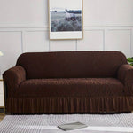 Zebra Style Velvet Sofa Cover﹙ Dark Brown ﹚ Quilts & Comforters