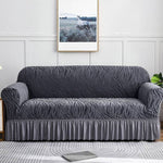 Zebra Style Velvet Sofa Cover﹙ Grey ﹚ Quilts & Comforters